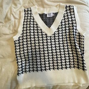 PRINCESS POLLY HOUNDSTOOTH SWEATERVEST